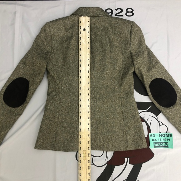 J. Crew Tweed Blazer Elbow Patches Brown 100% Wool - Picture 8 of 8